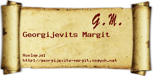 Georgijevits Margit névjegykártya